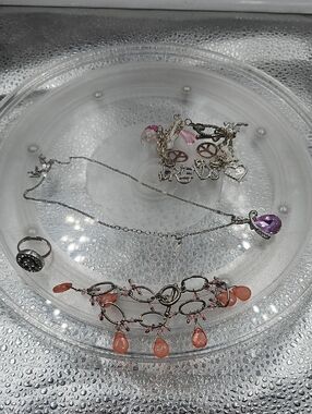 2 Bracelet & 1 Necklace With A Ring